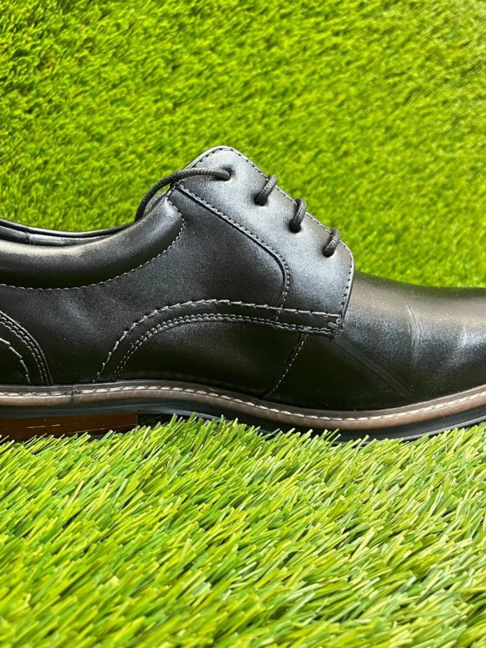 Nunn‎ Bush Westfield Mens Size 9.5 Black Classic Plain Toe Oxford Dress Shoes